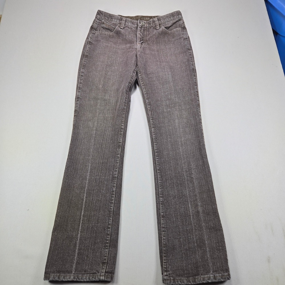Wrangler Jeans Q-Baby Ultimate Riding Bootcut Brown Gray Wash Womens 7/8 x 34